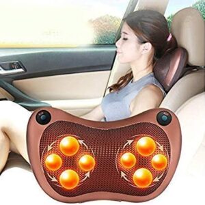 Car Pillow Massager Cushion Car Lumbar Neck Back Shoulder Heat Pillow Deep Kneading Massager Relax Pain Back Pillow for Car Home Office Massager