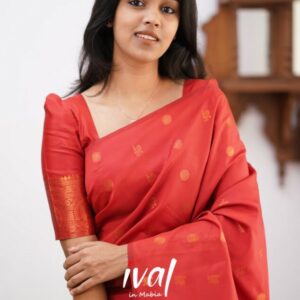 Stylish And Attractive Red Colour Rich Pallu Saree For Women