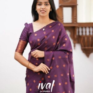 Wine Colour Beautiful And Attractive Saree For Women