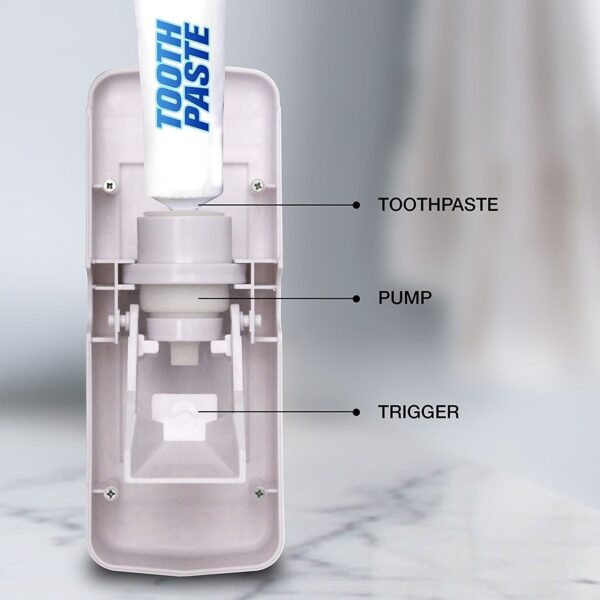 Automatic Toothpaste Dispenser with 5 toothbrush Holder Stand Set