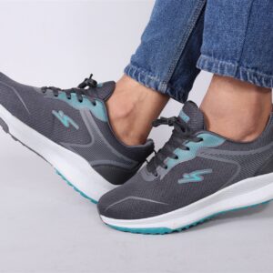 Grey Ad Top Lace-Up Running Shoes