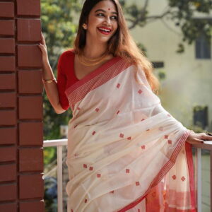 Beautiful Special Lilan Soft Cotton Saree With Jacquard Work