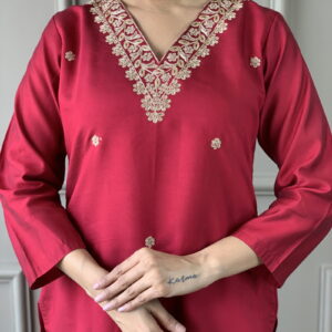 Beautiful Women's Viscous Kurta With Pant And Cut Work Dupatta