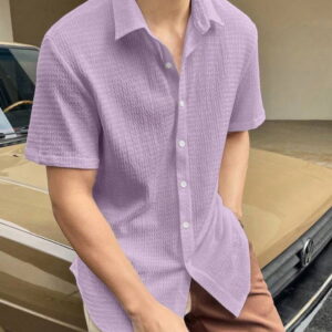 Levander Colour Men  Casual Wear Cotton Structured Shirt