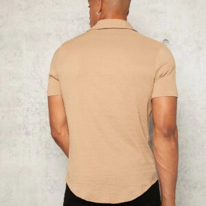 Chiku Colour Imported Casual Wear Short Sleeve Shirt For Men's