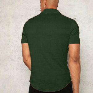 Dark Green Colour Imported Casual Wear Short Sleeve Shirt For Men's