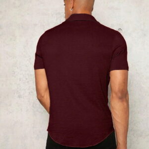 Maroon Colour Imported Casual Wear Short Sleeve Shirt For Men's