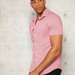 Pink Colour Imported Casual Wear Short Sleeve Shirt For Men's