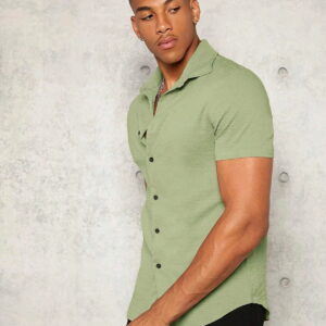 Pista Colour Imported Casual Wear Short Sleeve Shirt For Men's