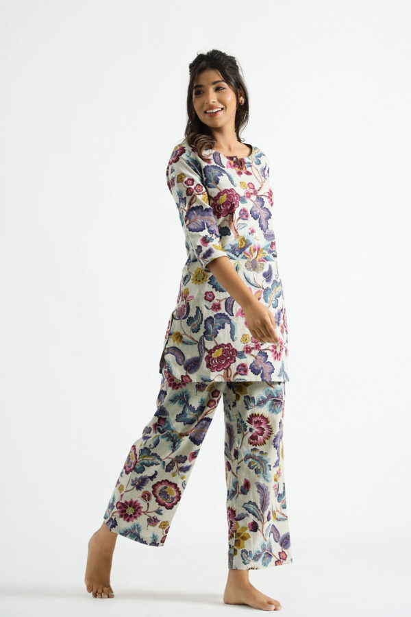 Multi Colour  Cotton Rayon Woman's Wear Co-Ords Set