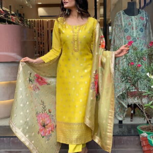 Women's Natural Crep Kurti Pant With Dupatta Collection