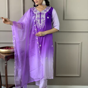 Beautiful  Designer Kurta  With Pant And Dupatta