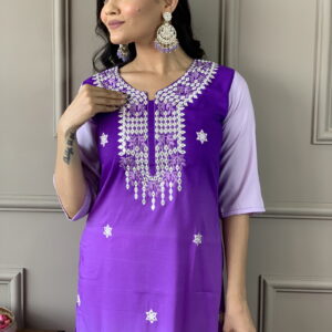 Beautiful  Designer Kurta  With Pant And Dupatta