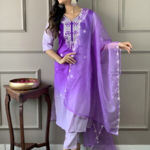 Beautiful  Designer Kurta  With Pant And Dupatta