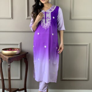 Beautiful  Designer Kurta  With Pant And Dupatta