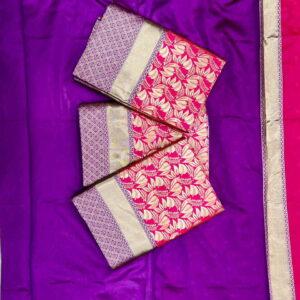 Beautiful  Lichi Silk Saree With Jacquard Work