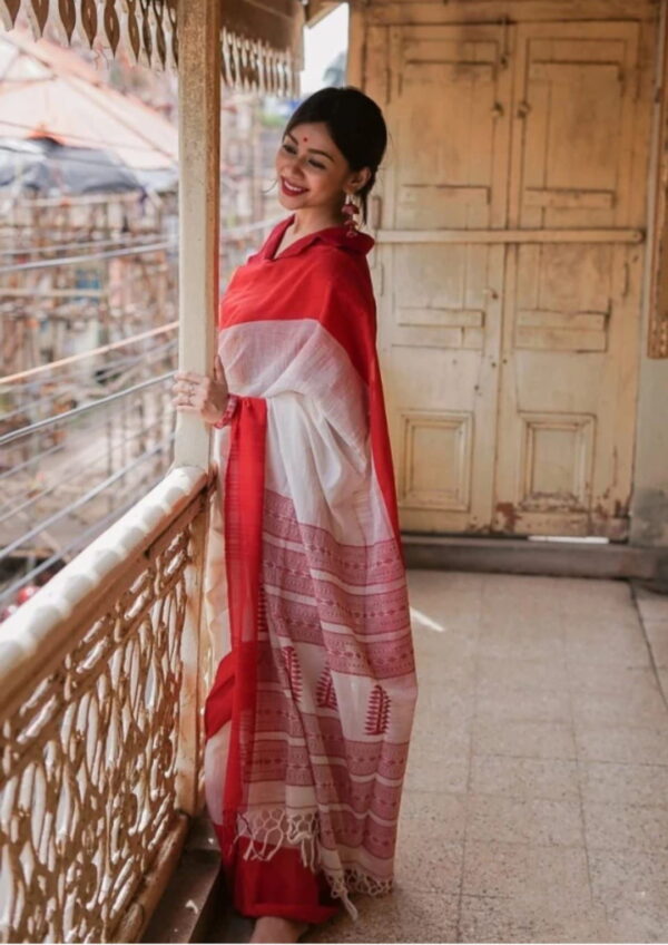 Casual Beautiful Lilan Soft Cotton Saree With Jacquard Work