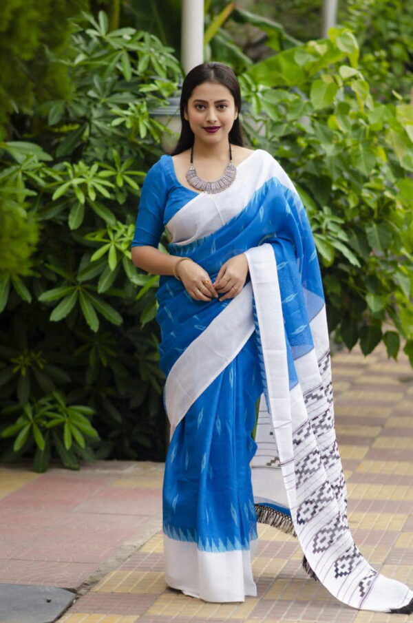 New Design Launch  Saree  With All Over Digital Print And zari patta borders