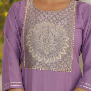 Beautiful and Simple Embroidered Kurta set With Bottom and Dupatta